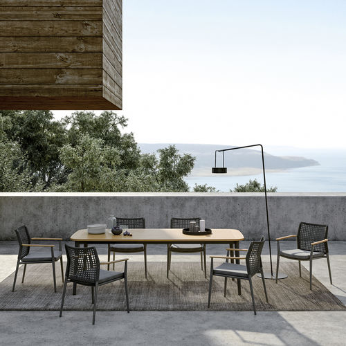 Sedia da giardino contemporanea - VERA - Solpuri - da esterno / in teak / in fibre sintetiche