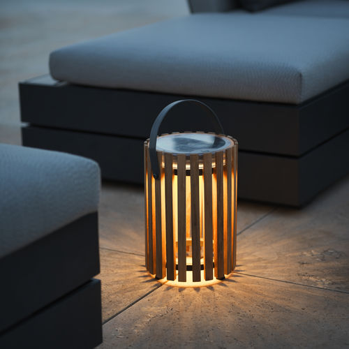 Lampada da tavolo - STAR Lamp Small - Solpuri - in teak / contemporanea / ricaricabile
