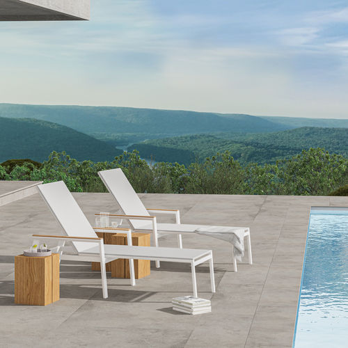 Lettino prendisole contemporaneo - SPA - Solpuri - in teak / in alluminio / contract