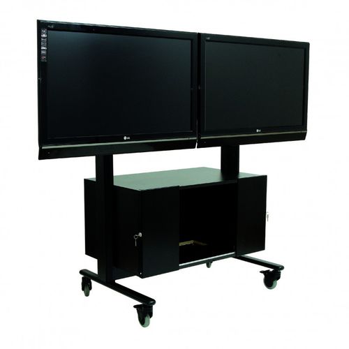 Supporto per TV da terra contemporaneo - VISIOTECH - ERARD PRO - con moderno rotelle / in acciaio