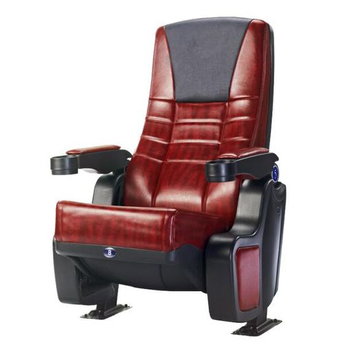 Poltrona per cinema in pelle - STAR ROCKER LS-8605G - Leadcom Seating - rossa / nera / con poggiatesta