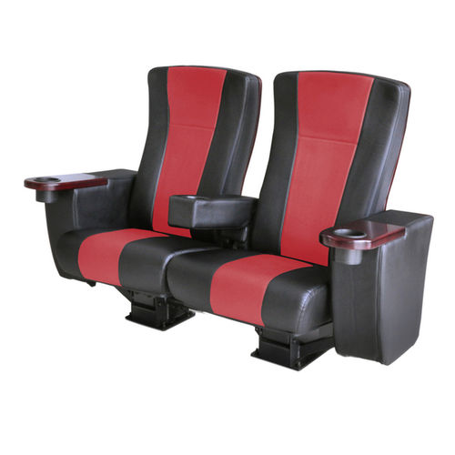 Poltrona per cinema in pelle - ULTIMATE ROCKER LS-10602 - Leadcom Seating - rossa / nera / con poggiatesta