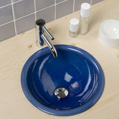Lavabo da appoggio - EIVISSA - CERAMICA FERRES - in gres / rotondo / 1 foro
