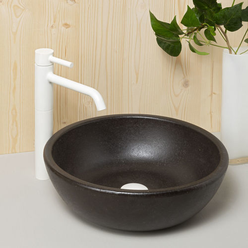 Lavabo da appoggio - TOSSA - CERAMICA FERRES - in gres / rotondo / 1 foro