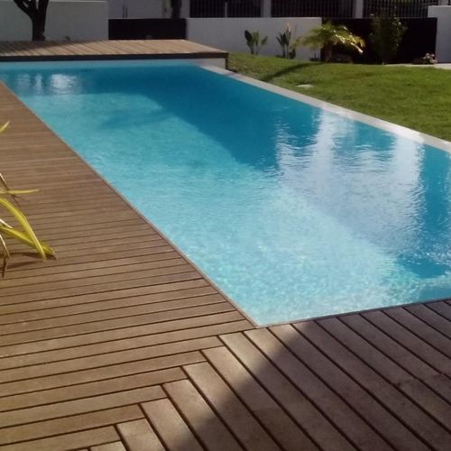 Listone per esterno in plastica riciclata - Extruplas - marrone / impermeabile / aspetto legno