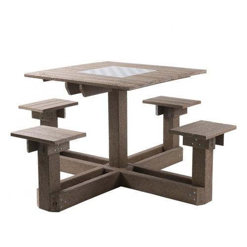 Tavolo da scacchi per esterni - Tertúlia - Quadrado - Extruplas - contemporaneo / per zone urbane / in plastica riciclata
