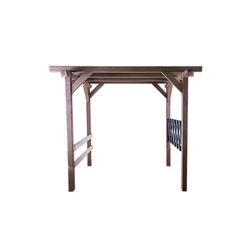 Pergola autoportante - Extruplas - in plastica riciclata / con tetto in PVC / a prova di vento