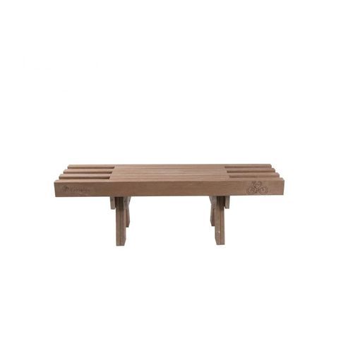 Panca per spazi pubblici con portabici integrato - Extruplas - contemporanea / in plastica riciclata / senza schienale