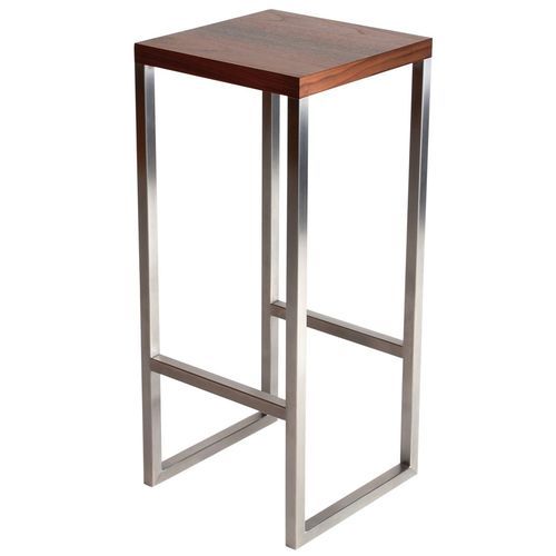 Sgabello da bar contemporaneo - 8106 - Thöni Josef GmbH - in rovere / in acero / in noce americano