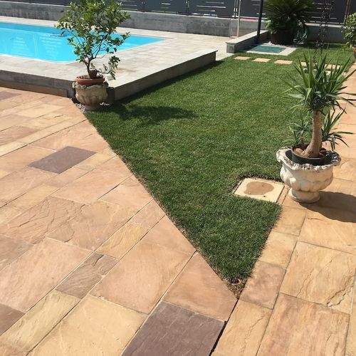Pavimento in quarzite - LEIRIA ORO - jaipur pietre - da interno / per esterni / per terrazza