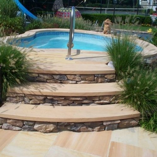 Pavimento in gres - TEAKWOOD - jaipur pietre - per esterni / per gradini / per bagnasciuga di piscina