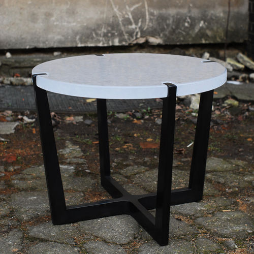 Tavolo d'appoggio contemporaneo - ZILE 1 AND 2 - Atelier Stefan Leo - in vetro / in ferro / rotondo