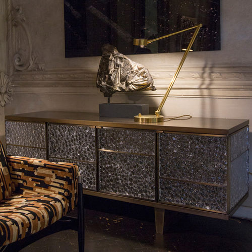 Credenza classica - PEBBLE - Atelier Stefan Leo - in vetro / in bronzo / su misura