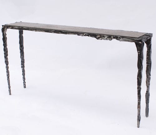 Consolle classica - ANNETTE - Atelier Stefan Leo - in vetro / in ferro / in galuchat