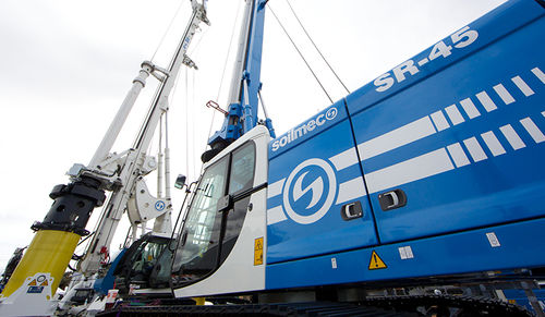 Perforatrice con motore diesel - SR-45 - SOILMEC S.P.A. - rotativa / fondo foro / per cantiere di costruzione