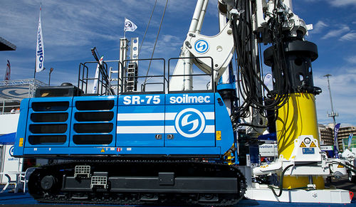 Perforatrice con motore diesel - SR-75 - SOILMEC S.P.A. - rotativa / a circolazione inversa / per cantiere di costruzione
