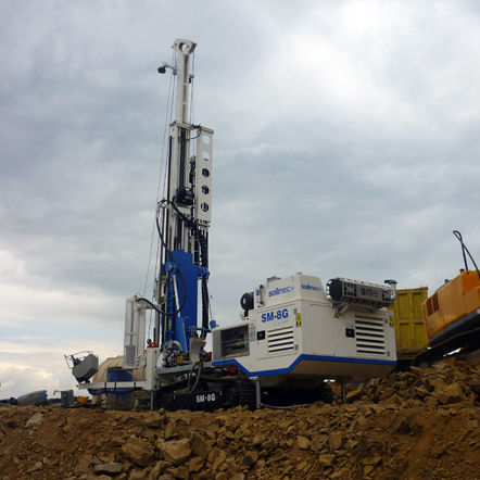 Perforatrice con motore diesel - SM-8G  - SOILMEC S.P.A. - rotativa / per cantiere di costruzione / cingolata