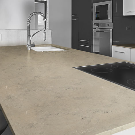 Piano di lavoro in Solid Surface - DESERT ROCK - Minerva Work Surfaces - da cucina
