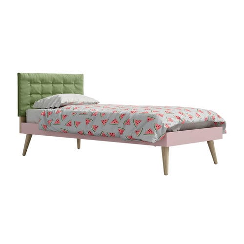 Letto singolo - CROSS - nidi - contemporaneo / con testiera imbottita / per bambini