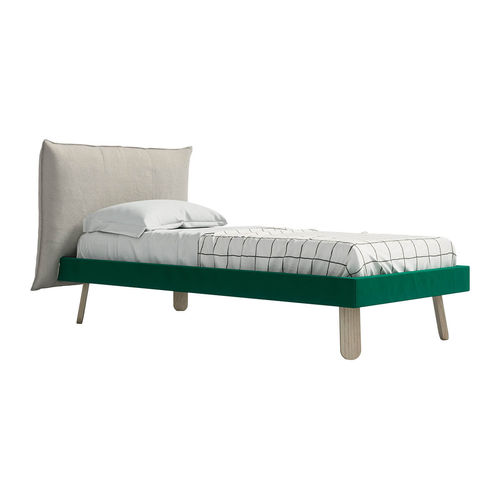 Letto singolo - PILLOW - nidi - contemporaneo / imbottito / con testiera imbottita