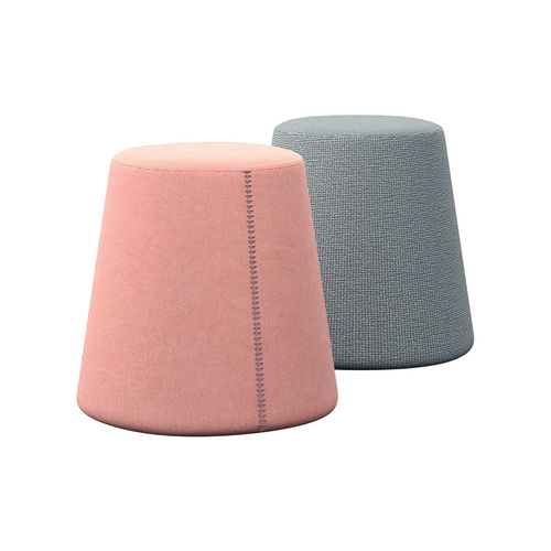 Pouf contemporaneo - ELLO - nidi - in tessuto / tondo / per bambini