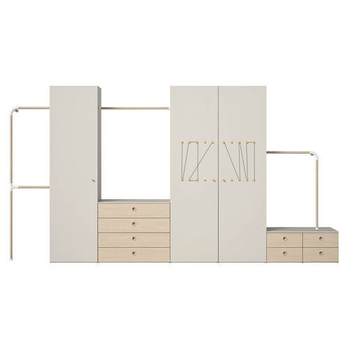 Armadio contemporaneo - LOOP - nidi - con ante battenti / per bambini / a cassetti