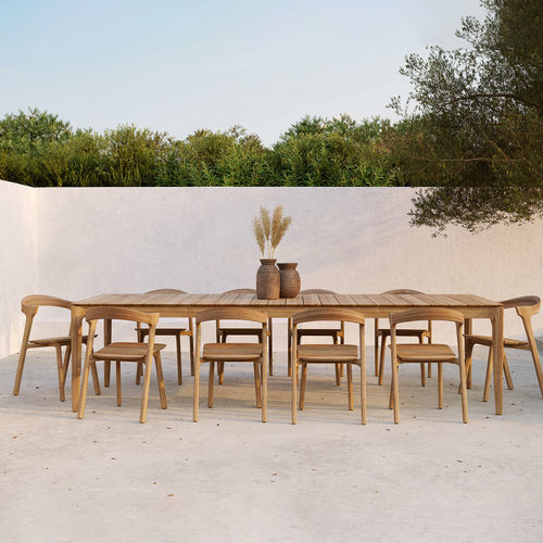 Tavolo da pranzo contemporaneo - Bok - ETHNICRAFT - in teak / con supporto in teak / rettangolare