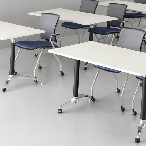 Tavolo per corsi di formazione contemporaneo - SWIFT  - Bristol - in laminato / rettangolare / pieghevole