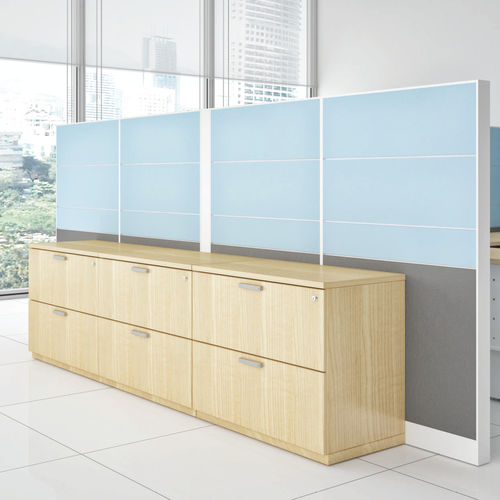 Armadio classificatore basso - ENCASE - Bristol - in melaminico / con sportello battente / con cassetti