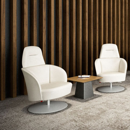 Poltrona contemporanea - Swell  - Bristol - in tessuto / in pelle / in legno compensato