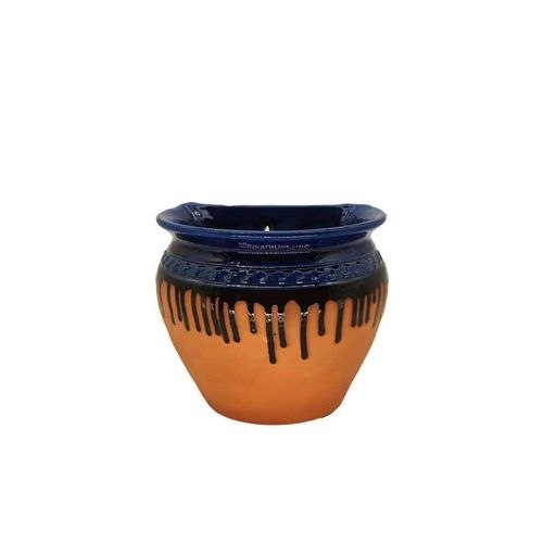 Vaso da giardino in ceramica smaltata - Poterie de la Madeleine - da parete / rotondo / per uso residenziale