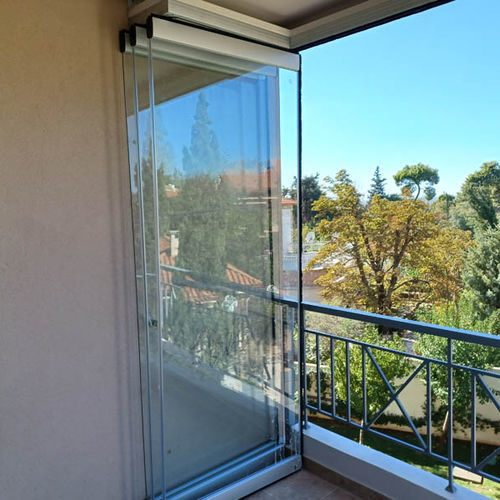 Finestra in alluminio - IN KIFISSIA - Atrio Glass Doors - a libro / a doppi vetri / a 2 ante