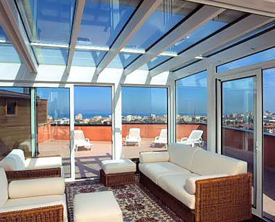 Pergola addossata - ATRIUMS - Atrio Glass Doors - in vetro / in policarbonato / su misura