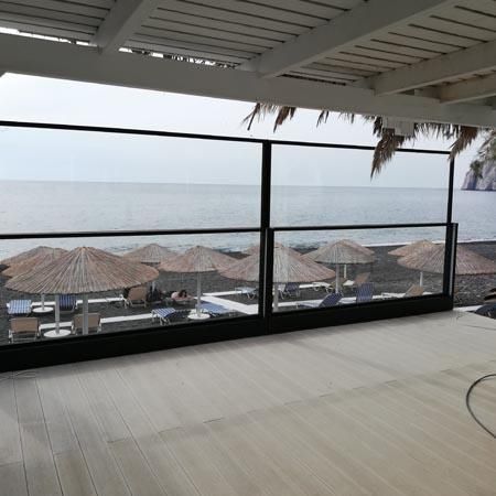 Balaustra in vetro - KAMARI ​​SANTORIN - Atrio Glass Doors - da esterno / per balcone / per esterno