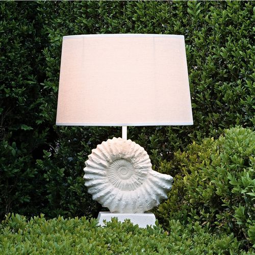 Lampada da tavolo - AMMONITE - David Hunt Lighting - in tessuto / in pietra / contemporanea