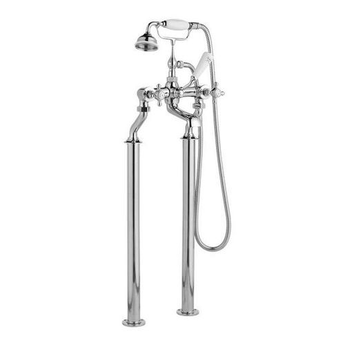 Miscelatore doppio comando per doccia - TWAIN - Rogier & Mothes - a pavimento / in ottone / da bagno