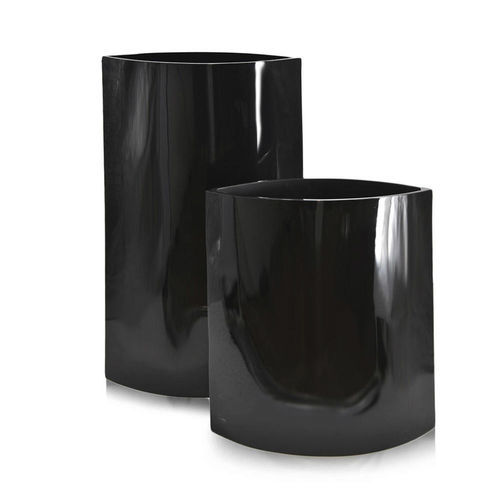 Vaso contemporaneo - LIPP - Aura London - in legno laccato / da pavimento / nero