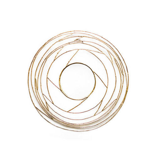 Specchio a muro - WHIRL - Aura London - contemporaneo / rotondo / in ottone spazzolato