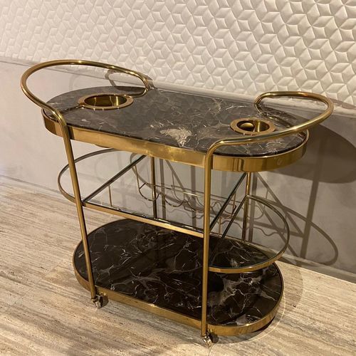 Carrello portavivande di servizio - Sahara - Fertini Casa - per uso residenziale / in acciaio / in ottone