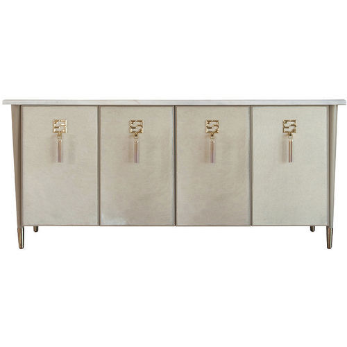Credenza contemporanea - Pony - Fertini Casa - in legno / in pelle / in marmo