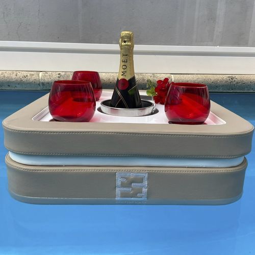 Vassoio di servizio in ecopelle - Fascínio - Fertini Casa - per uso residenziale / per barca / per piscina