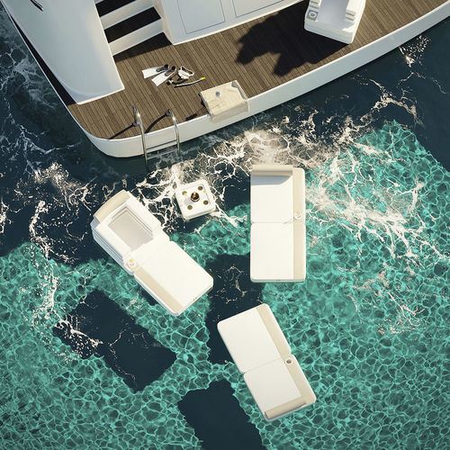 Lettino prendisole contemporaneo - Fascínio - Fertini Casa - in ecopelle / per piscina / per barca
