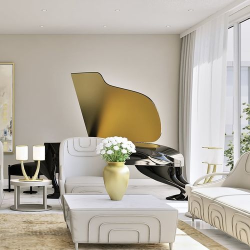 Tavolino basso contemporaneo - Tuscany - Fertini Casa - in pelle / in marmo / con supporto in legno massiccio