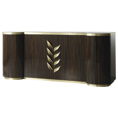 Credenza contemporanea - Lotus - Fertini Casa - in ebano di macassar / in ottone lucidato / con ante battenti