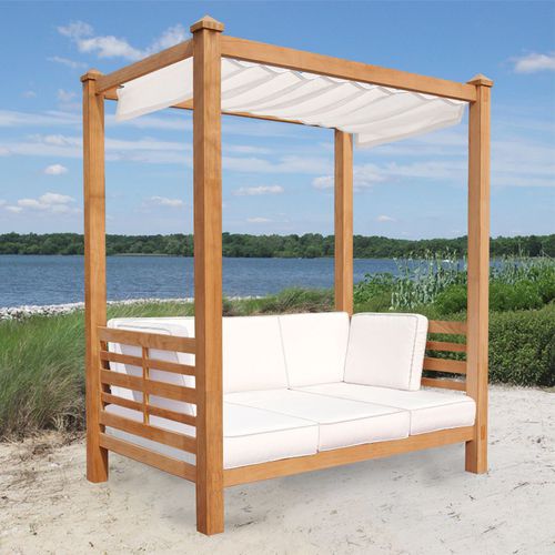 Divano contemporaneo - VISTA : 6111 - COUNTRY CASUAL TEAK - da giardino / in tessuto acrilico / a baldacchino