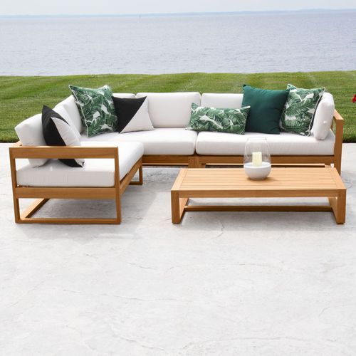 Divano d'angolo - CASITA : 9083 - COUNTRY CASUAL TEAK - contemporaneo / da giardino / in tessuto