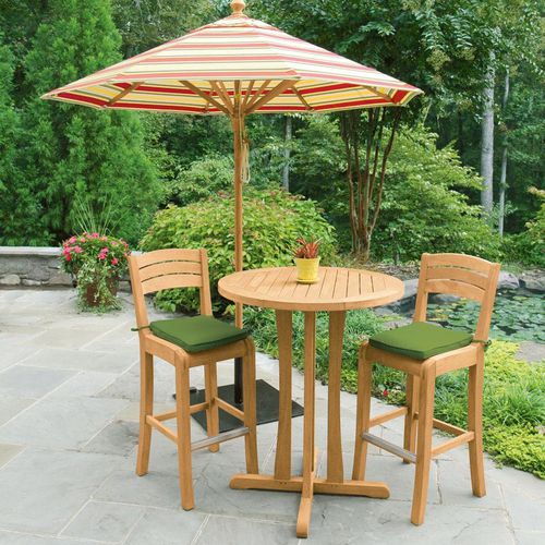 Tavolo alto contemporaneo - SHOREHAM : 7326 - COUNTRY CASUAL TEAK - in teak / rotondo / ecologico