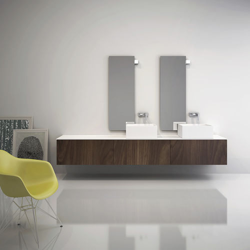 Mobile lavabo doppio - Yosemite - NOVEL BATHROOM FURNITURE - a muro / in legno laccato / in HPL