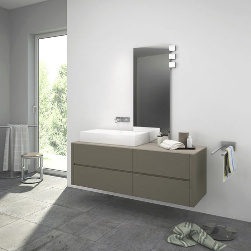 Mobile lavabo doppio - Velvet - NOVEL BATHROOM FURNITURE - a muro / in wengé / in rovere