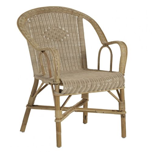 Poltrona contemporanea - MARCEL - KOK Maison - in tessuto / in rattan / in rattan
